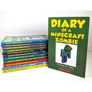 Lot of 12 DIARY of a MINECRAFT ZOMBIE Books Series Zack Zombie vol.1-9,12,14,16